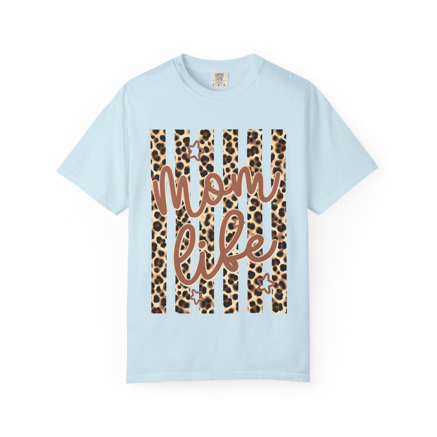 leopard mom life t-shirt