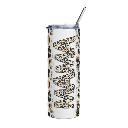 Mama Leopard Print Tumbler — 20oz